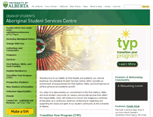 Tablet Screenshot of aboriginalservices.ualberta.ca