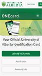 Mobile Screenshot of onecard.ualberta.ca