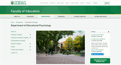 Desktop Screenshot of edpsychology.ualberta.ca