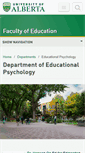 Mobile Screenshot of edpsychology.ualberta.ca
