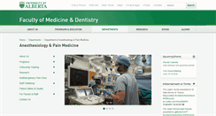 Desktop Screenshot of anesthesiology.med.ualberta.ca