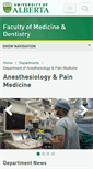 Mobile Screenshot of anesthesiology.med.ualberta.ca