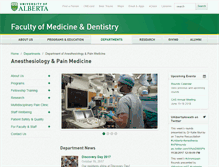 Tablet Screenshot of anesthesiology.med.ualberta.ca