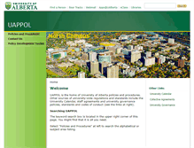 Tablet Screenshot of policiesonline.ualberta.ca