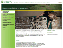 Tablet Screenshot of anthropology.museums.ualberta.ca