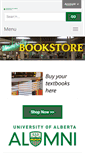 Mobile Screenshot of bookstore.ualberta.ca